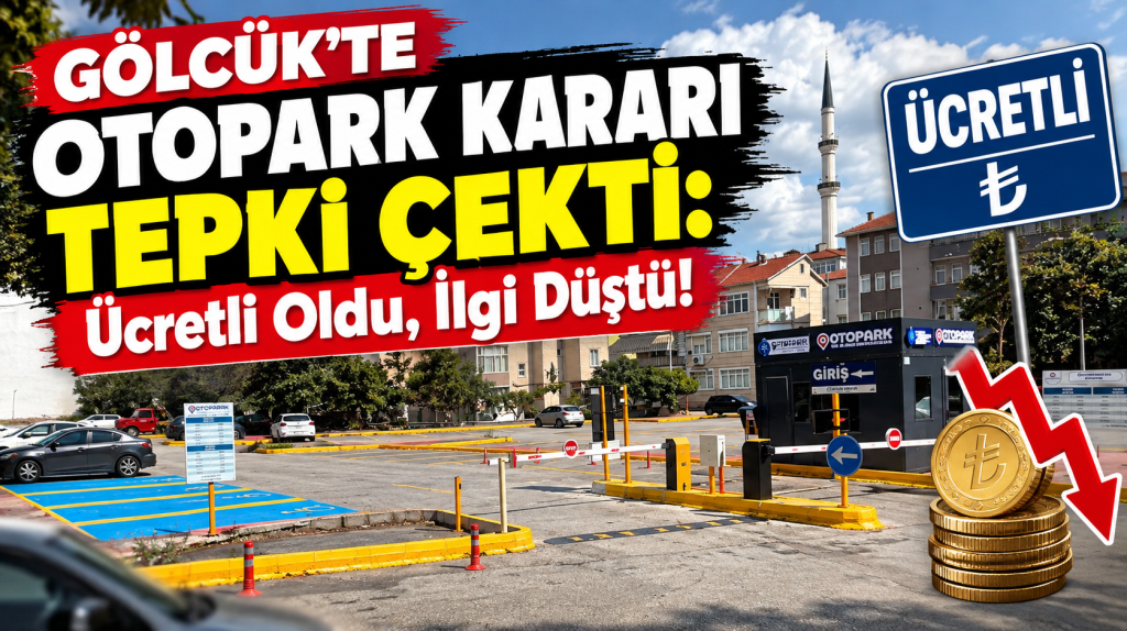 Gölcük’te Otopark Kararı Tepki Çekti: Ücretli Oldu, İlgi Düştü!