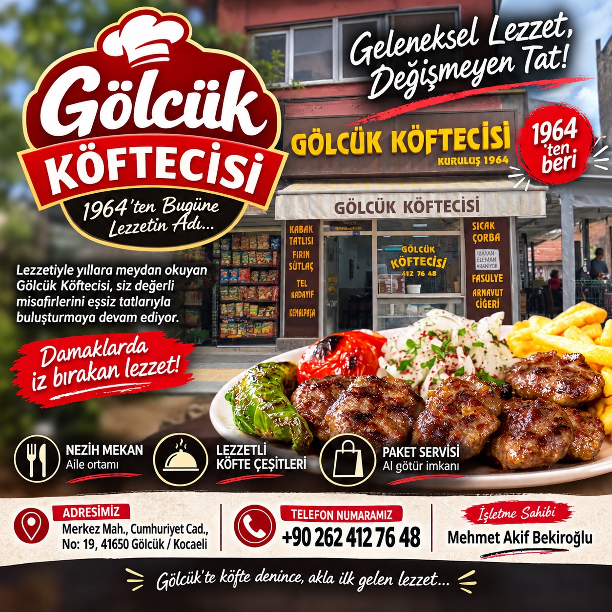 Gölcük Köftecisi, 1964’ten beri Lezzet Geleneğini Sürdürüyor